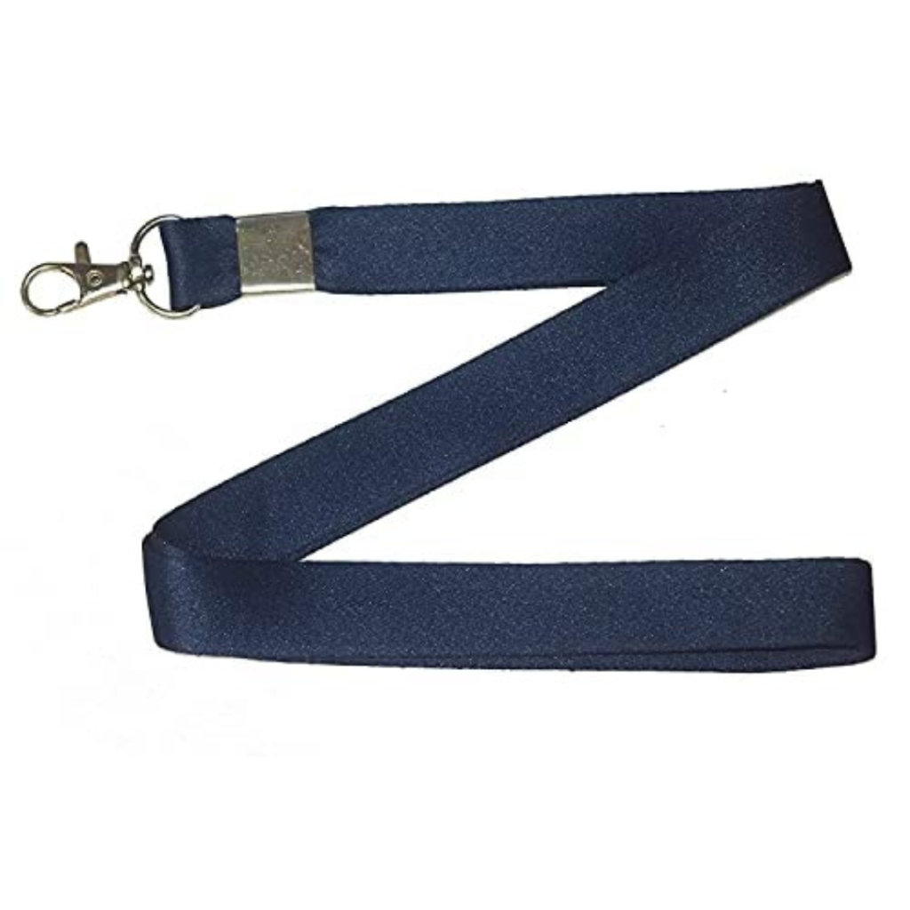 Blue Satin Lanyard